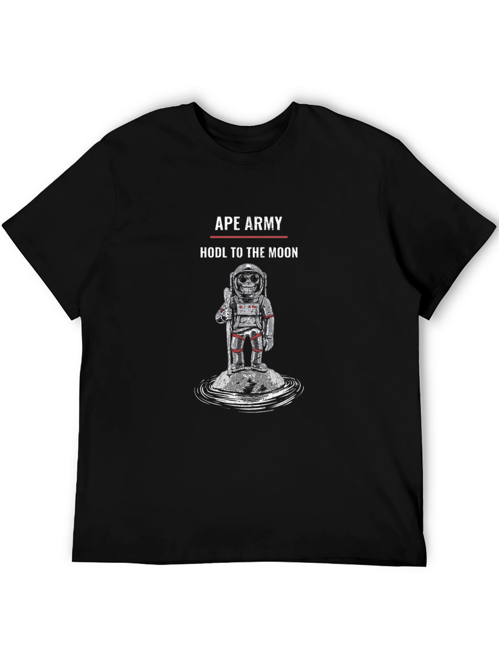 Ape Army HODL to the Moon Black T-Shirt