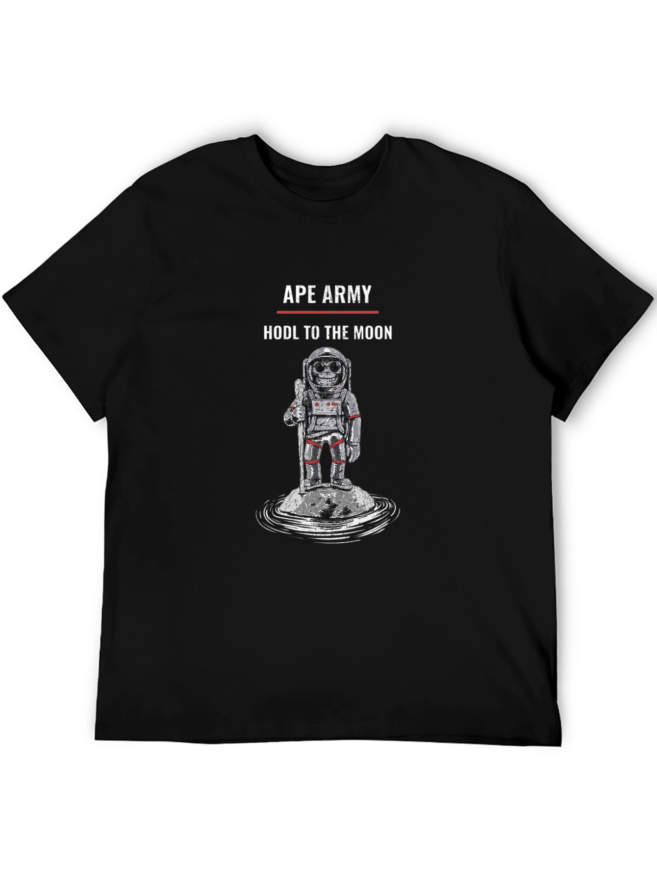 Ape Army HODL to the Moon Black T-Shirt