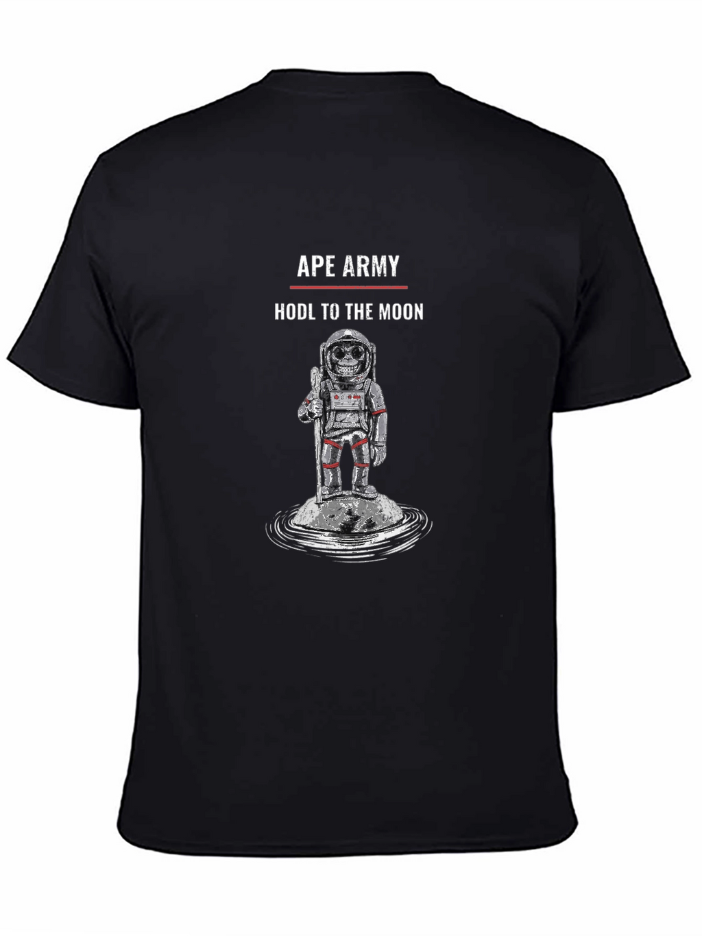 Ape Army HODL to the Moon Black T-Shirt