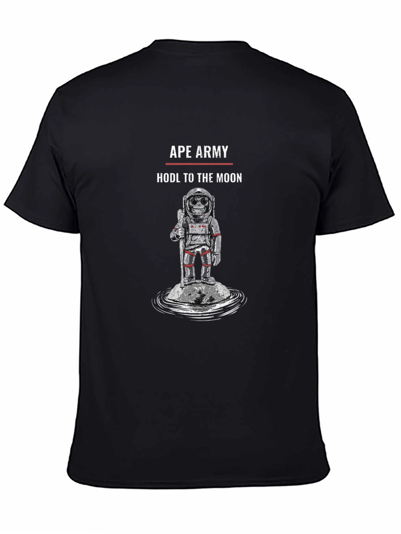 Ape Army HODL to the Moon Black T-Shirt