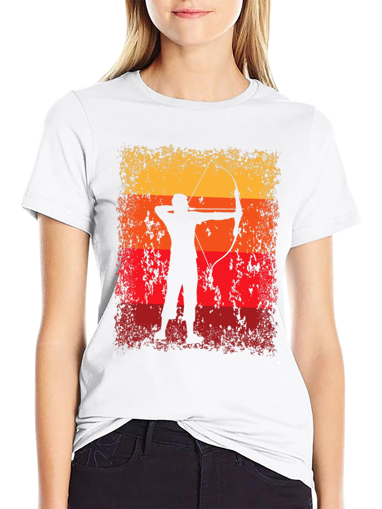 Archery Silhouette Graphic Tee - Retro Archer T-Shirt