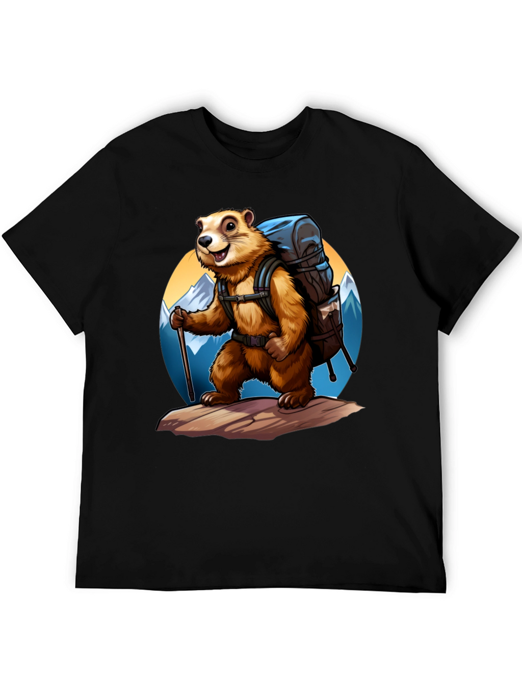 Hiking Marmot Graphic Tee - Adventure Ready!