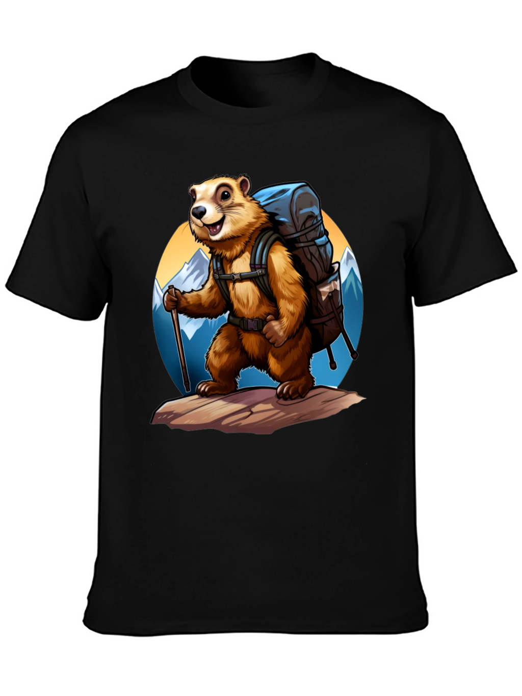 Hiking Marmot Graphic Tee - Adventure Ready!