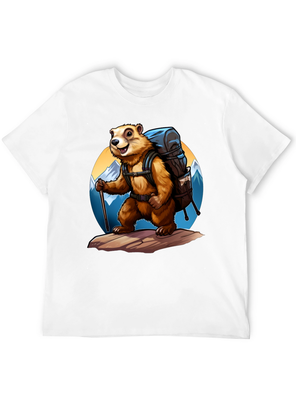 Hiking Marmot Graphic Tee - Adventure Ready!