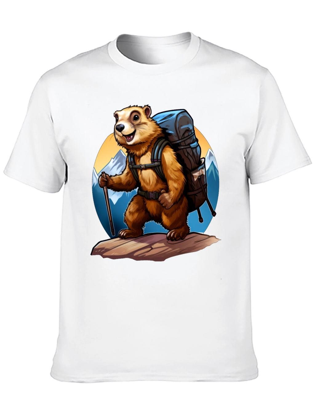 Hiking Marmot Graphic Tee - Adventure Ready!