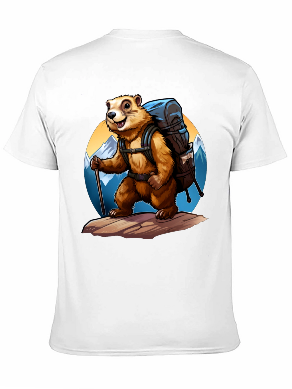 Hiking Marmot Graphic Tee - Adventure Ready!