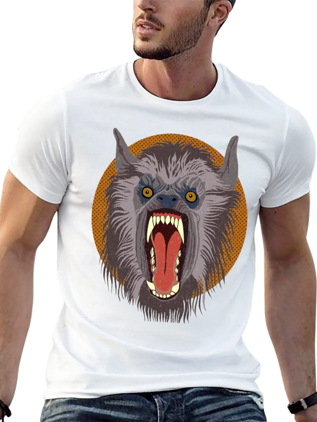 Werewolf Graphic Tee - Monster T-Shirt