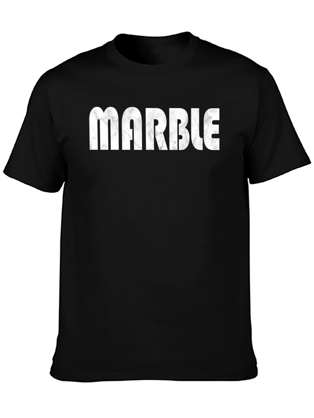 Marble Graphic Print Mens Black T-Shirt