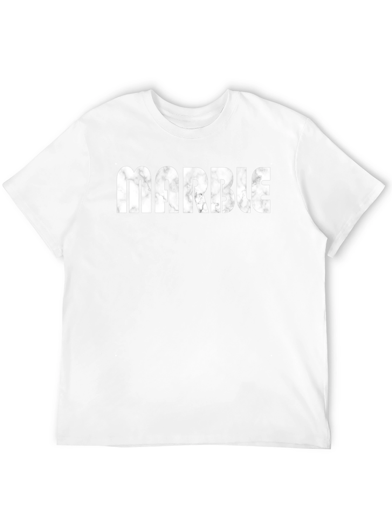 Marble Graphic Print Mens Black T-Shirt