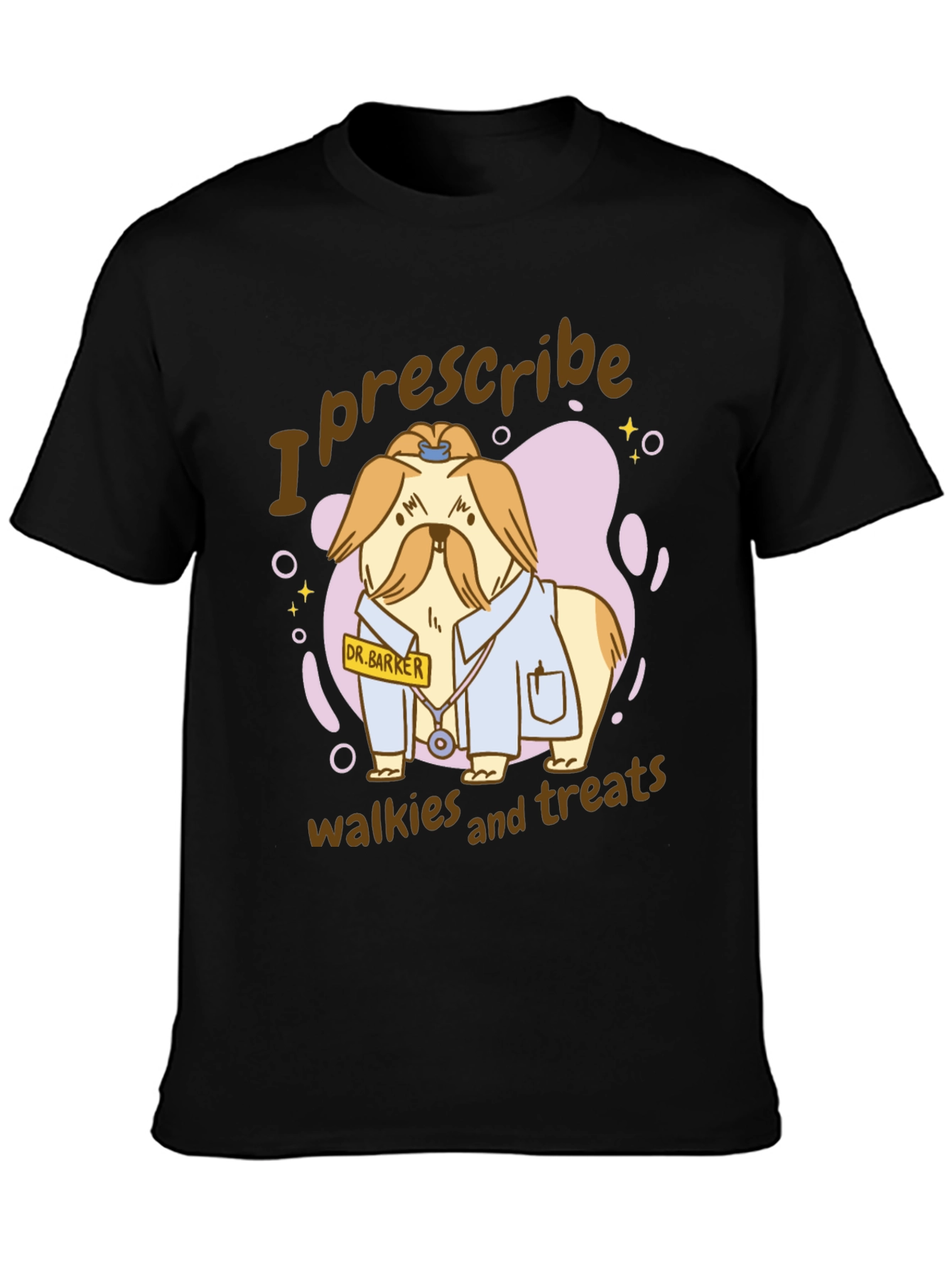 Funny Dog Doctor T-Shirt - I Prescribe Walkies and Treats