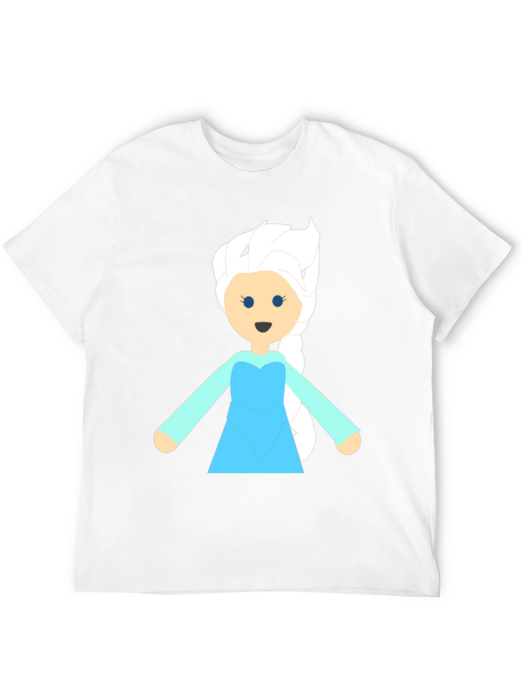Frozen Cartoon Character Graphic Tee - Black