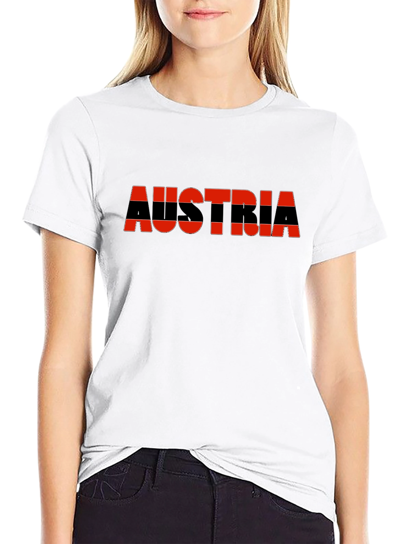 Austria Flag T-Shirt - Black Tee