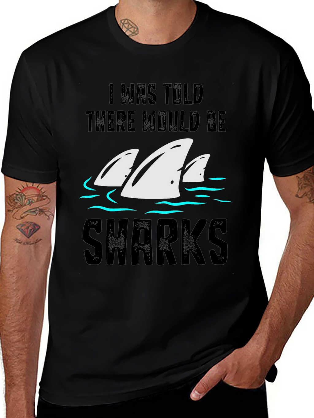 Shark Fin T-Shirt - Humorous Novelty Tee