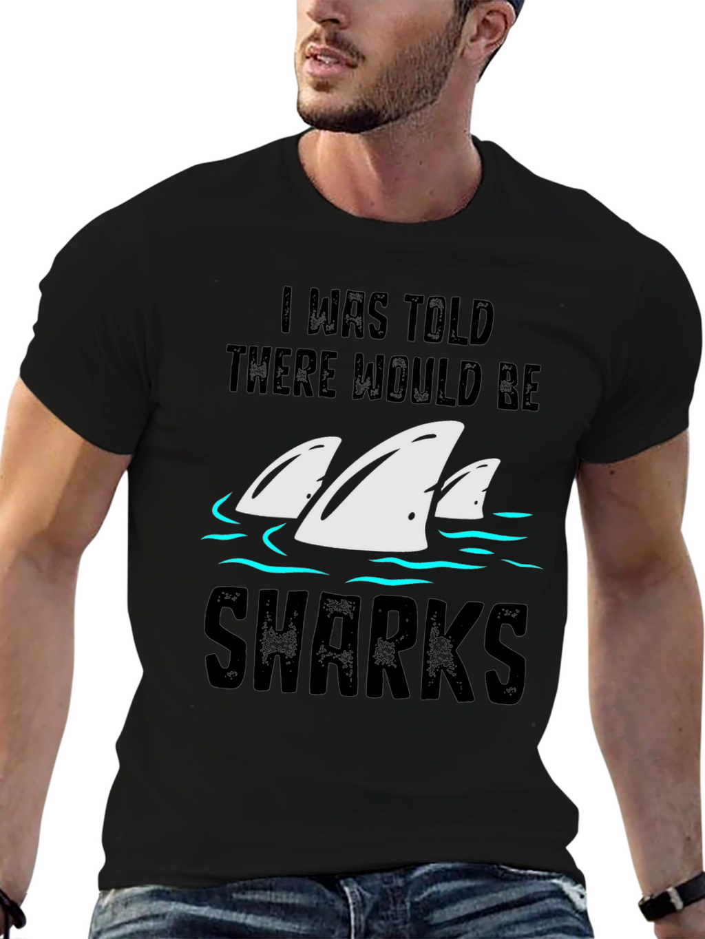Shark Fin T-Shirt - Humorous Novelty Tee