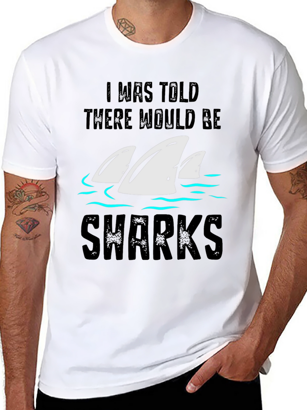 Shark Fin T-Shirt - Humorous Novelty Tee