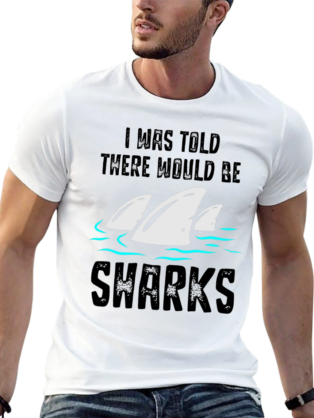 Shark Fin T-Shirt - Humorous Novelty Tee