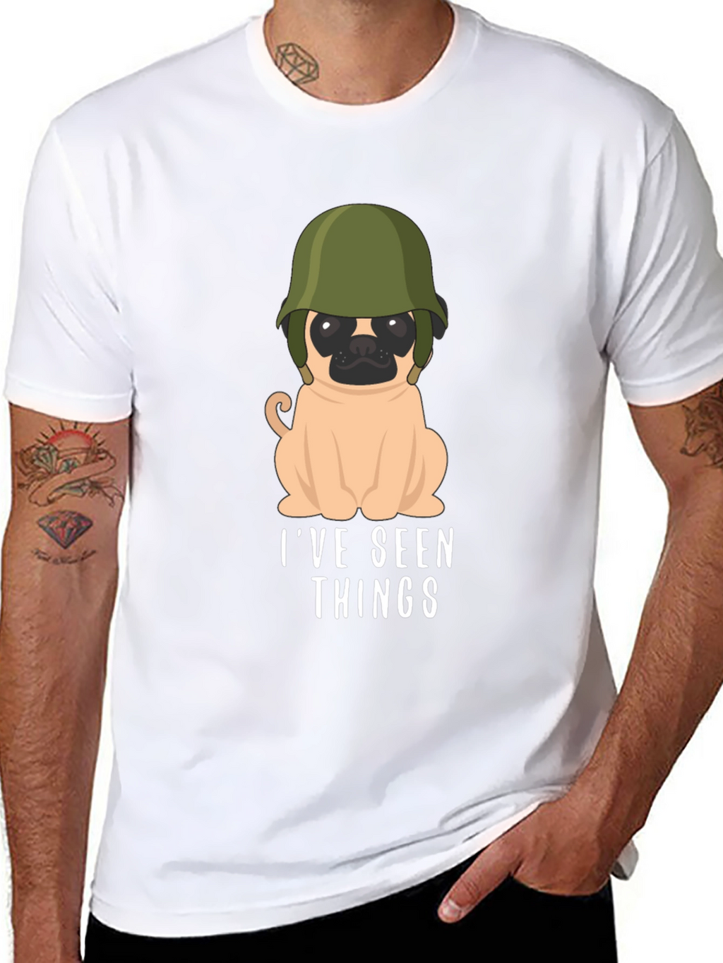Humorous Ive Seen Things Pug T-Shirt