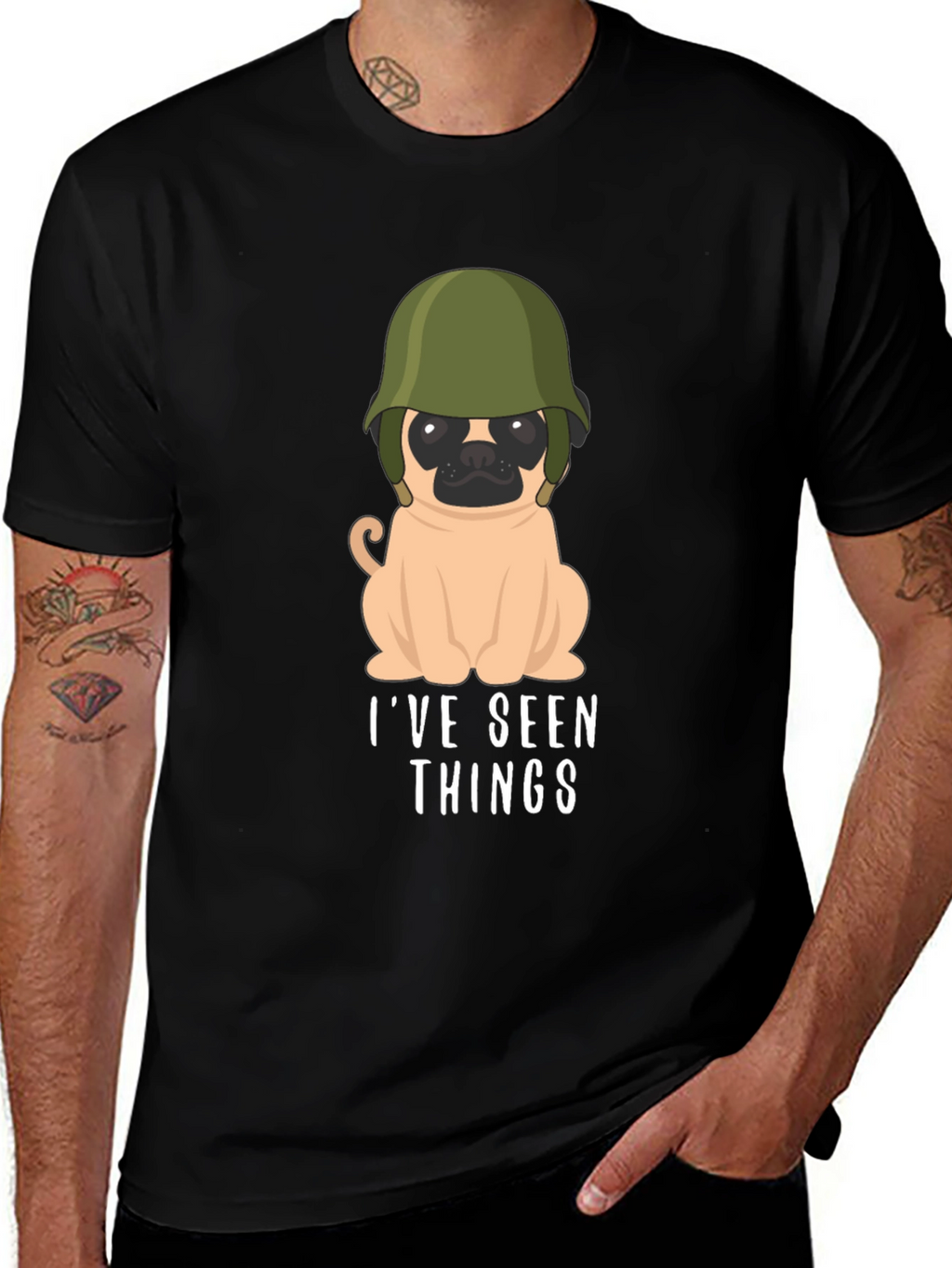 Humorous Ive Seen Things Pug T-Shirt