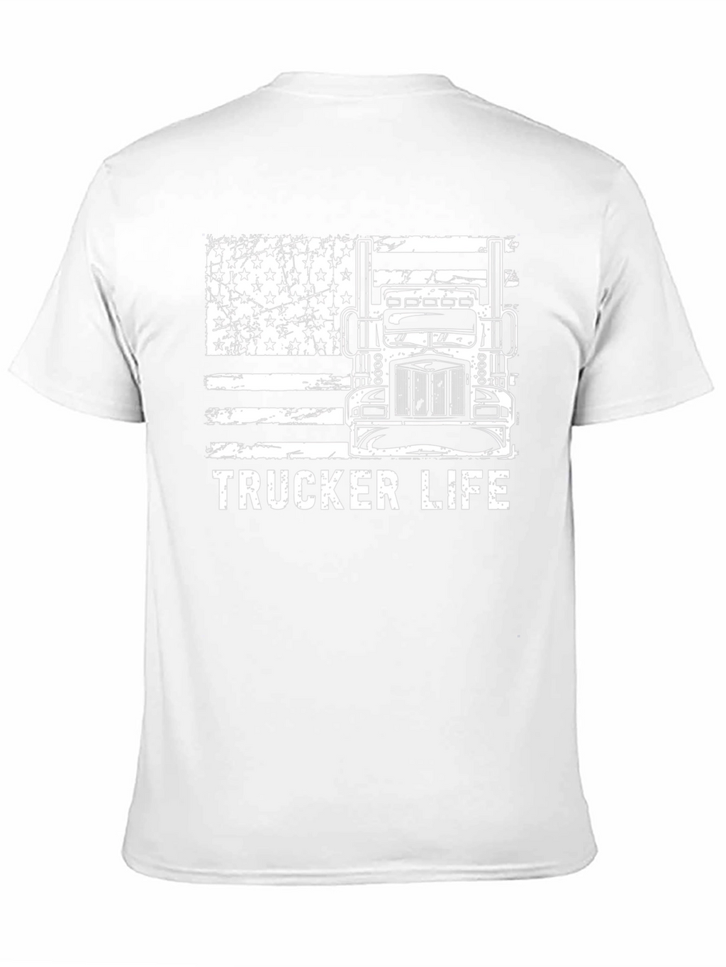 Trucker Life American Flag Graphic Tee
