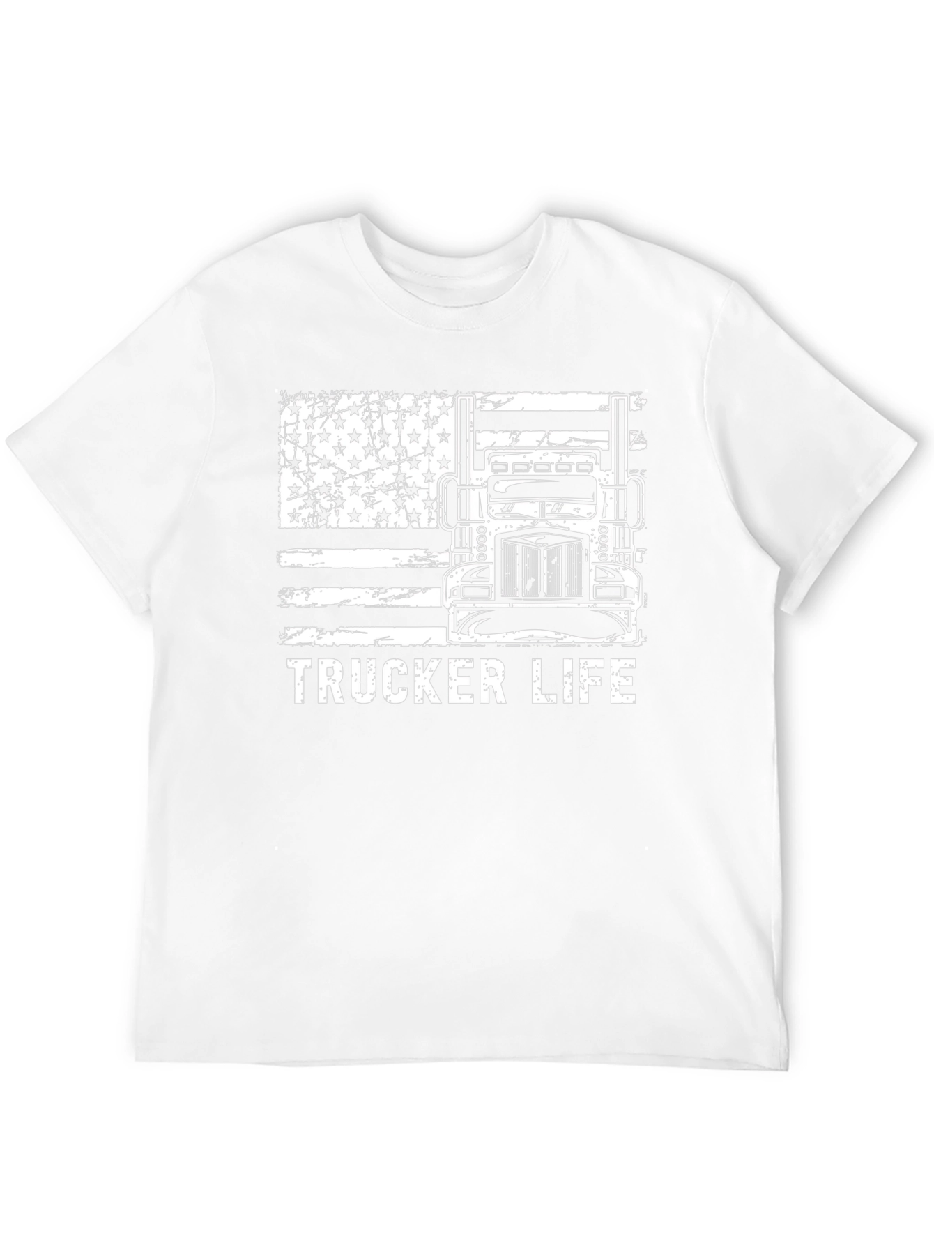 Trucker Life American Flag Graphic Tee