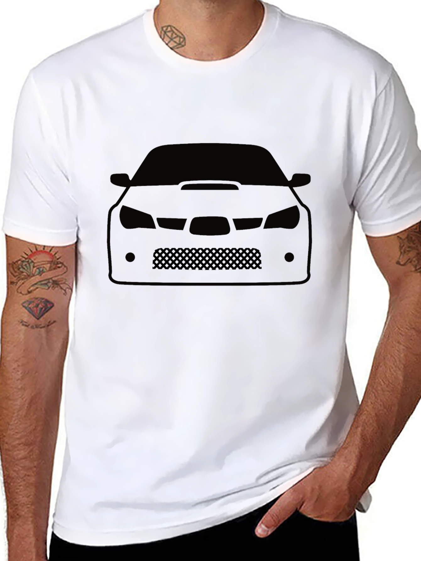 Car Silhouette Graphic Tee - Black