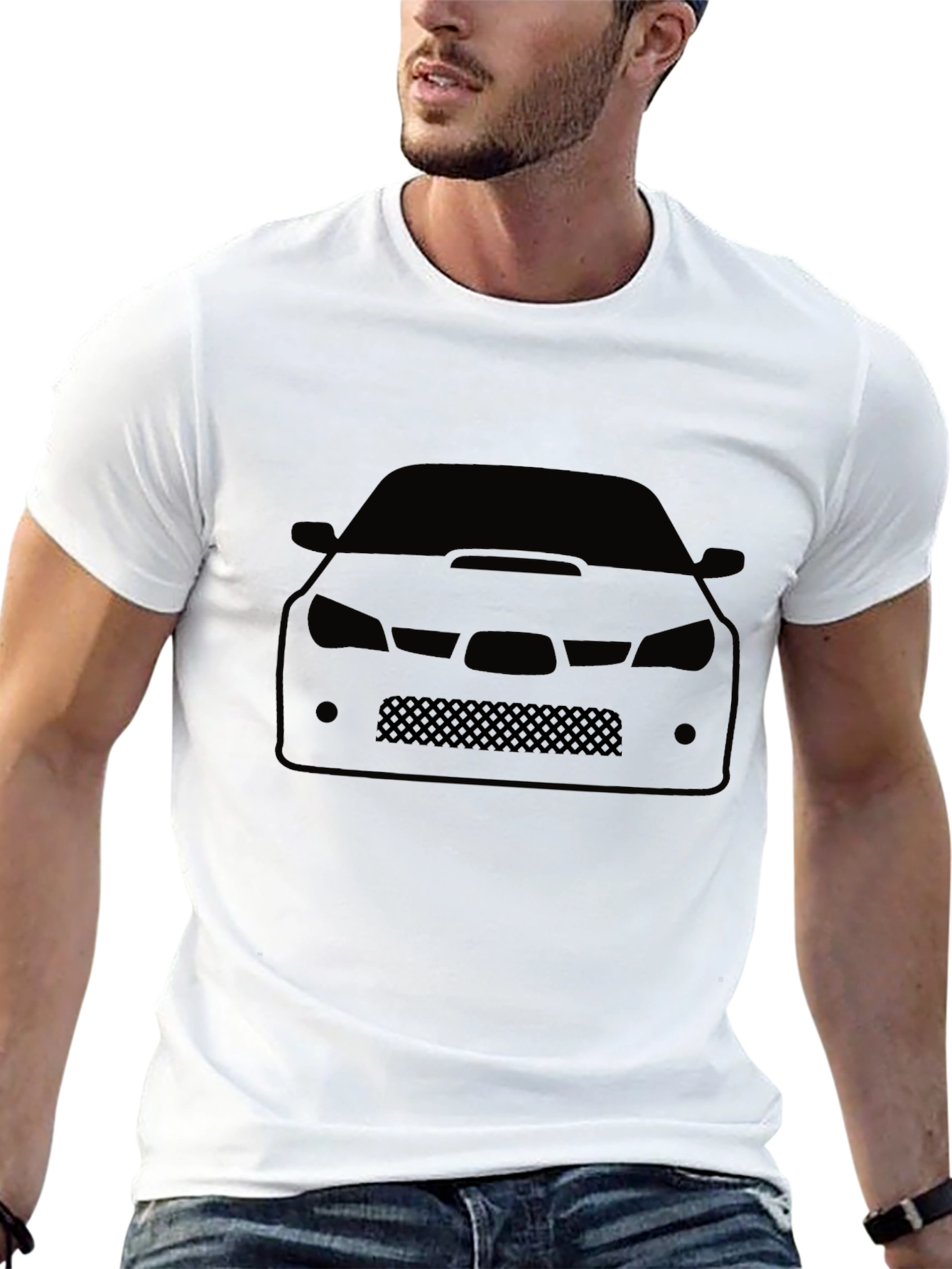 Car Silhouette Graphic Tee - Black