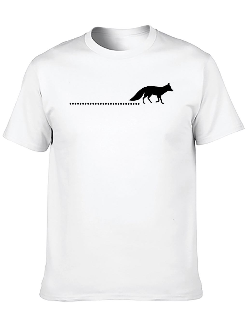 Mens Black Fox Silhouette Graphic Tee