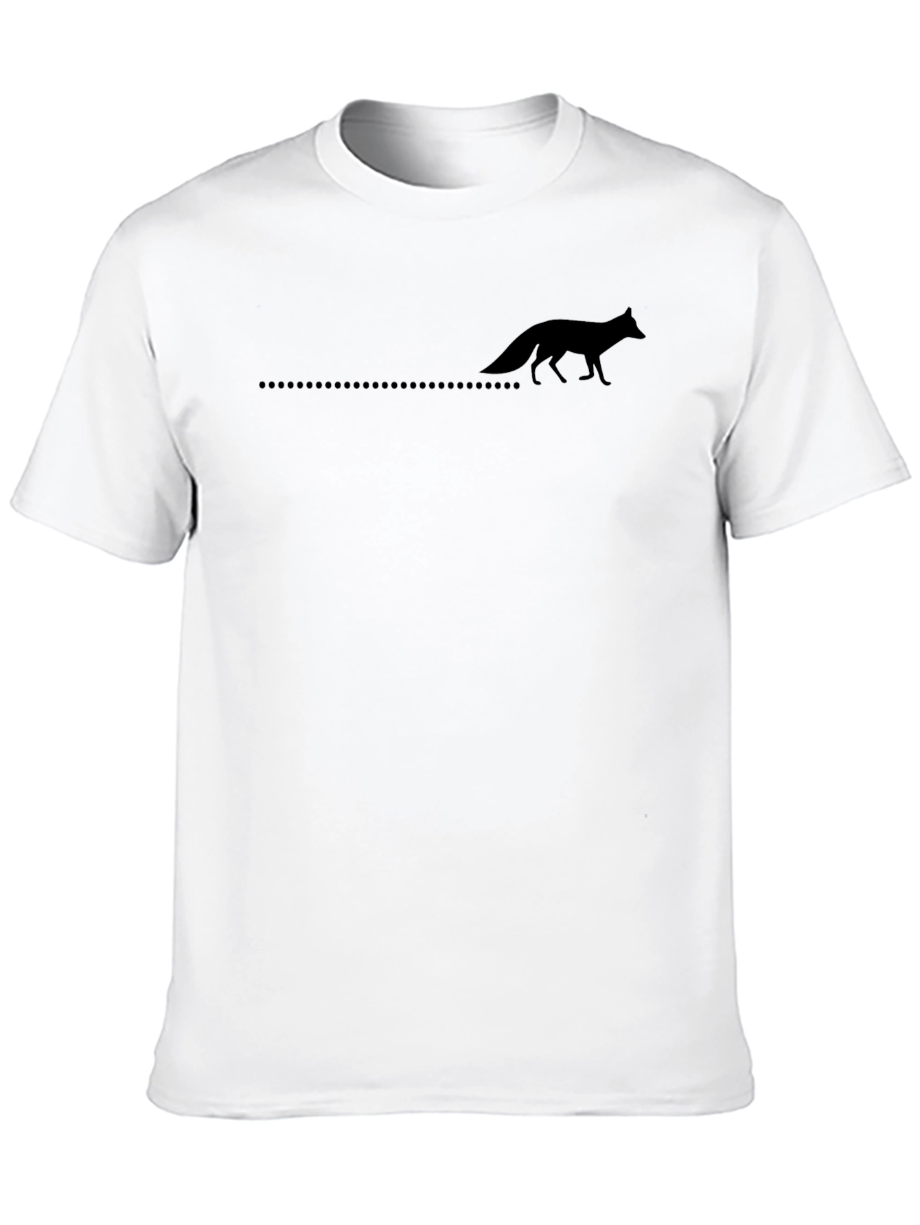 Mens Black Fox Silhouette Graphic Tee