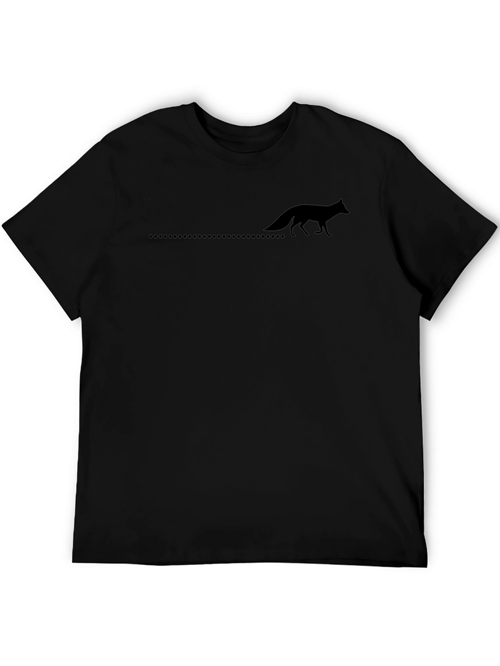 Mens Black Fox Silhouette Graphic Tee