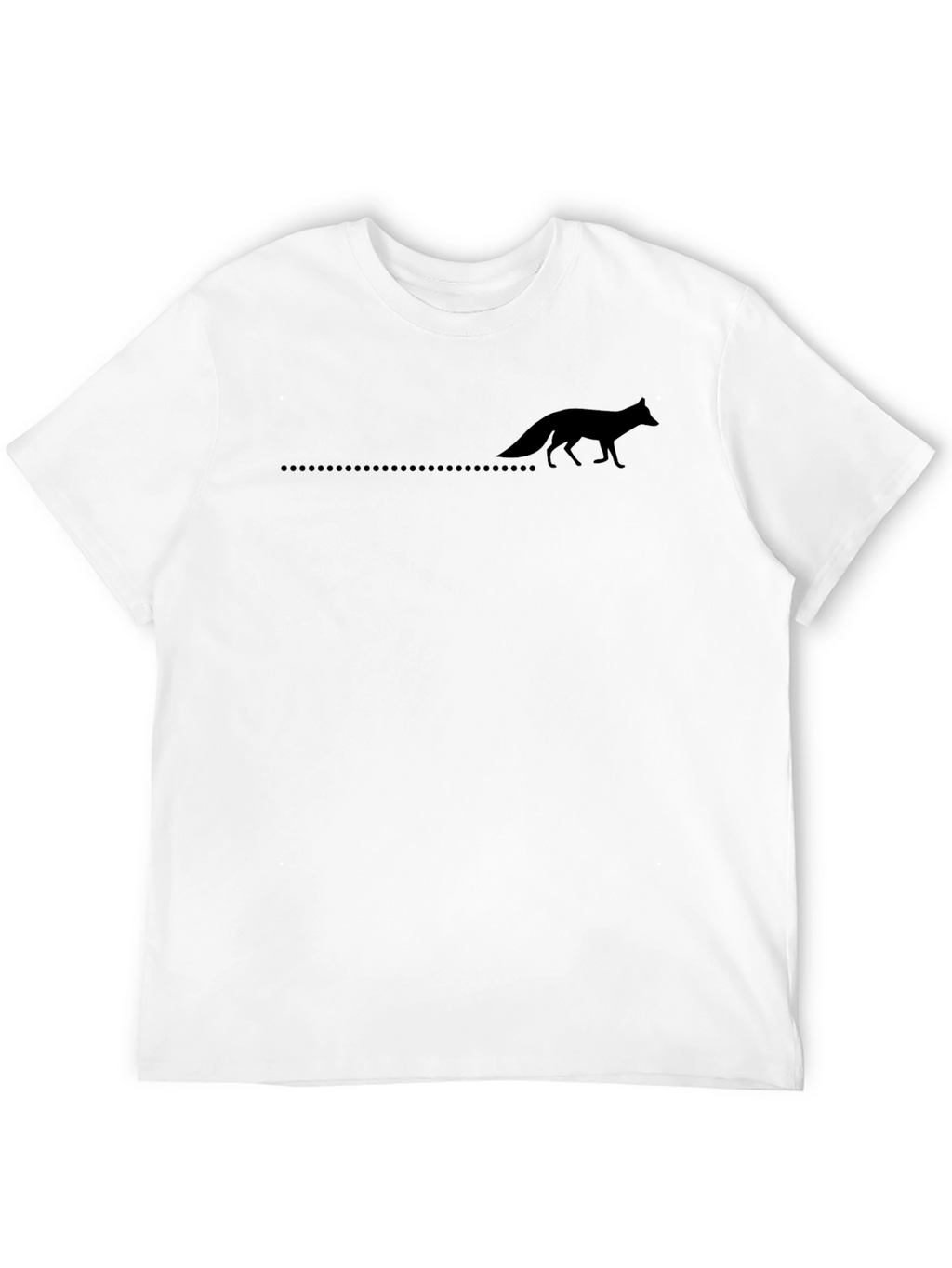 Mens Black Fox Silhouette Graphic Tee