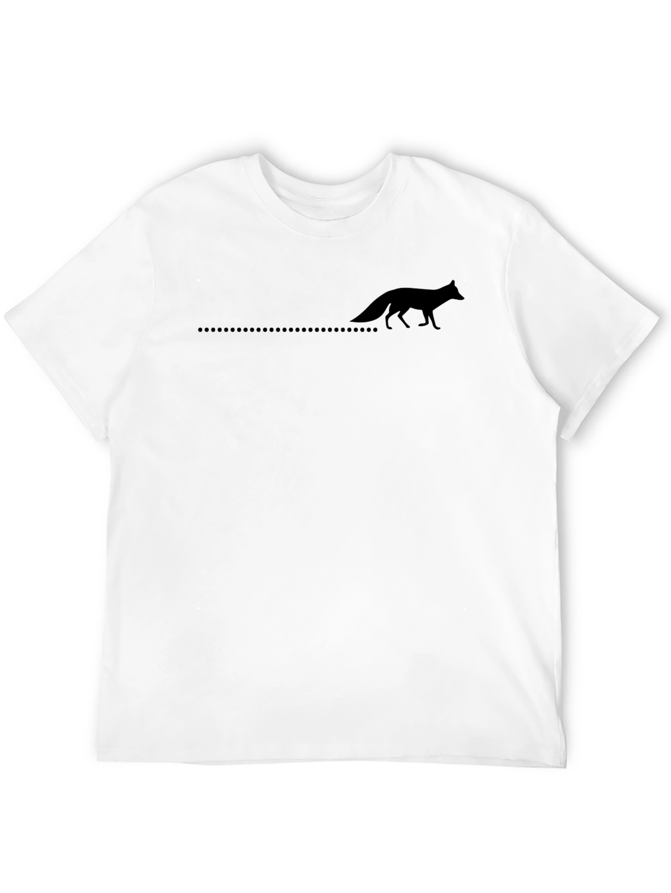 Mens Black Fox Silhouette Graphic Tee