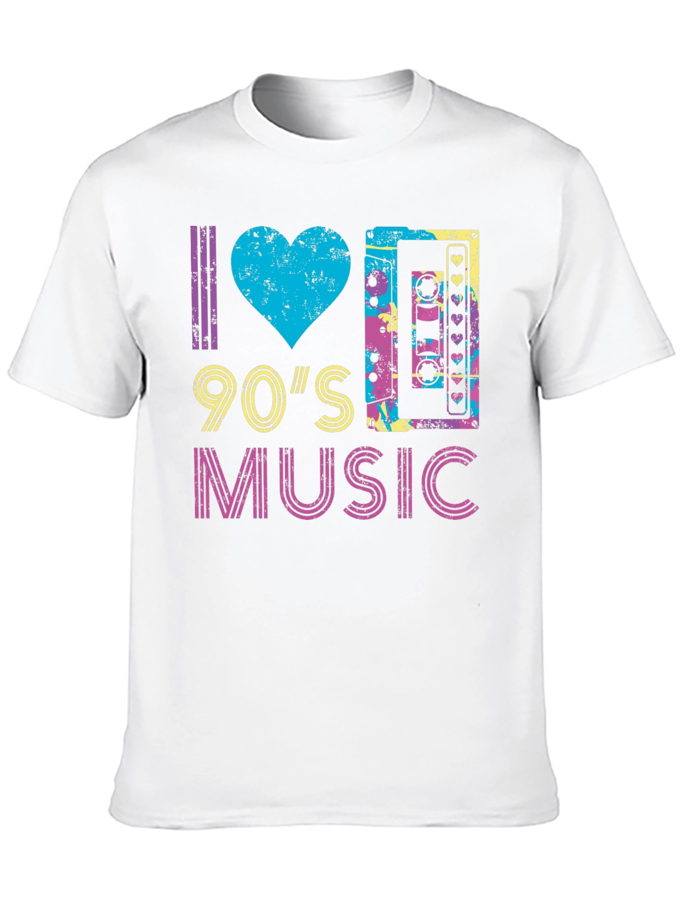 I Love 90s Music T-Shirt Retro Cassette Tape Tee