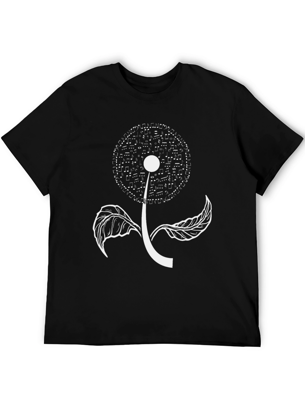 Musical Dandelion Black T-Shirt