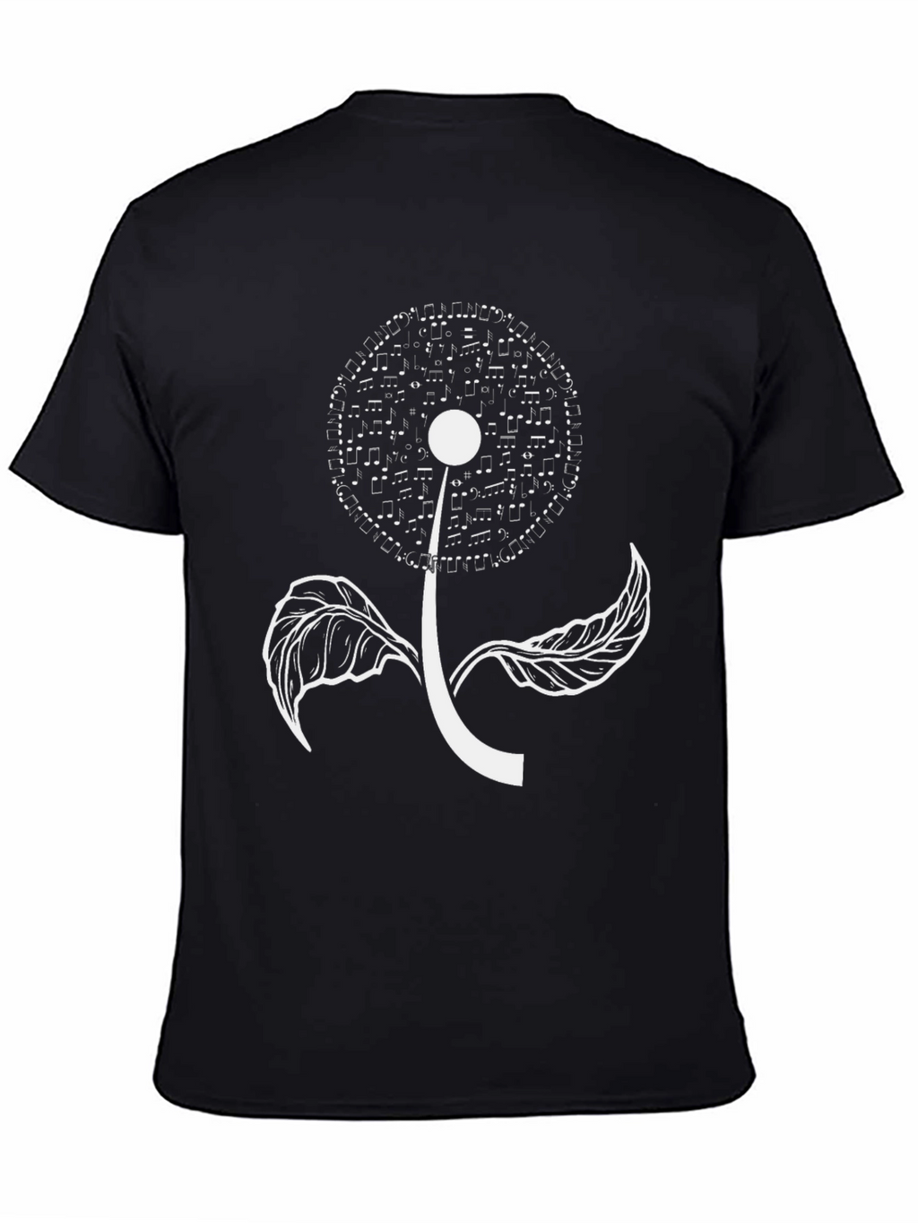 Musical Dandelion Black T-Shirt
