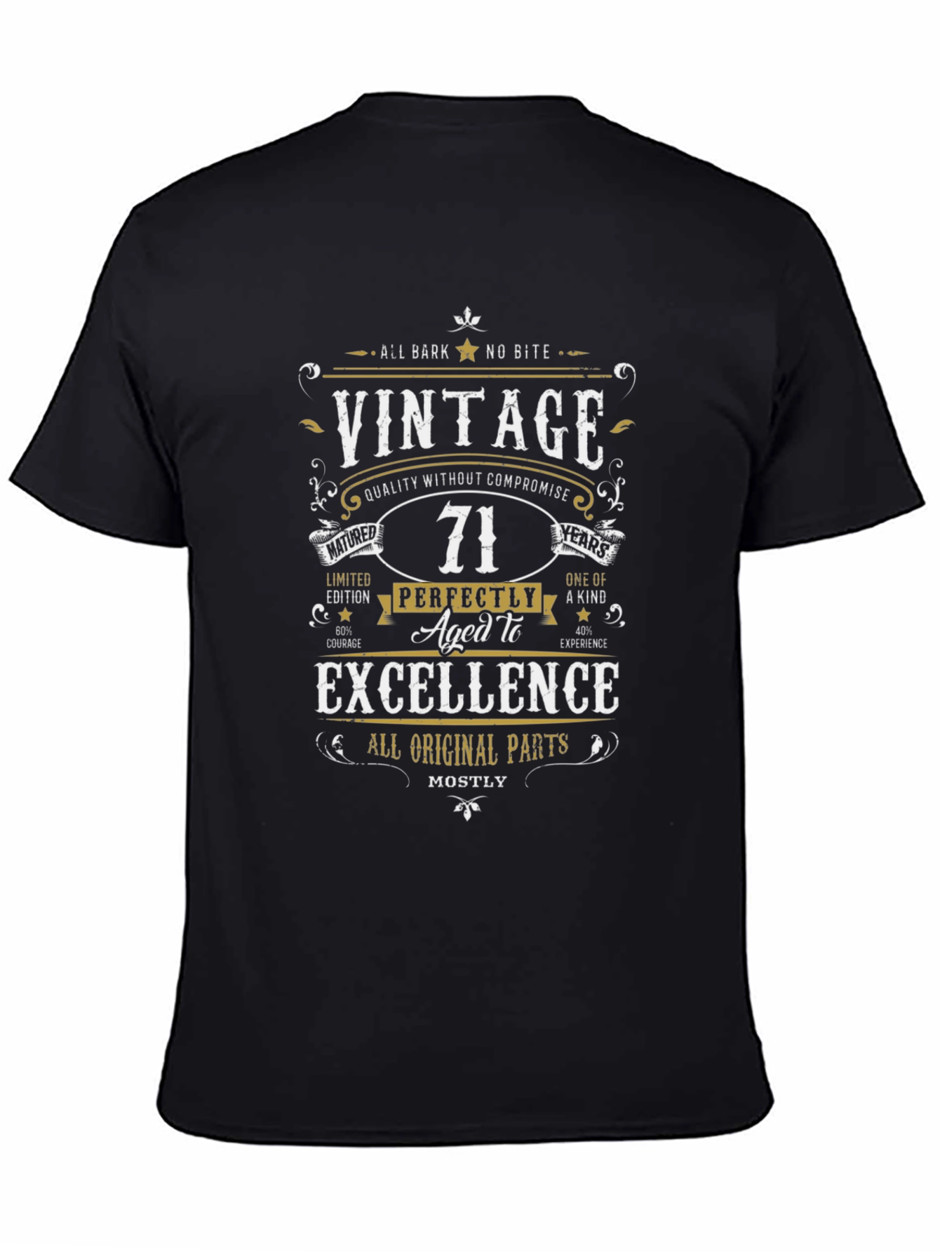 Vintage 71st Birthday T-Shirt - All Original Parts
