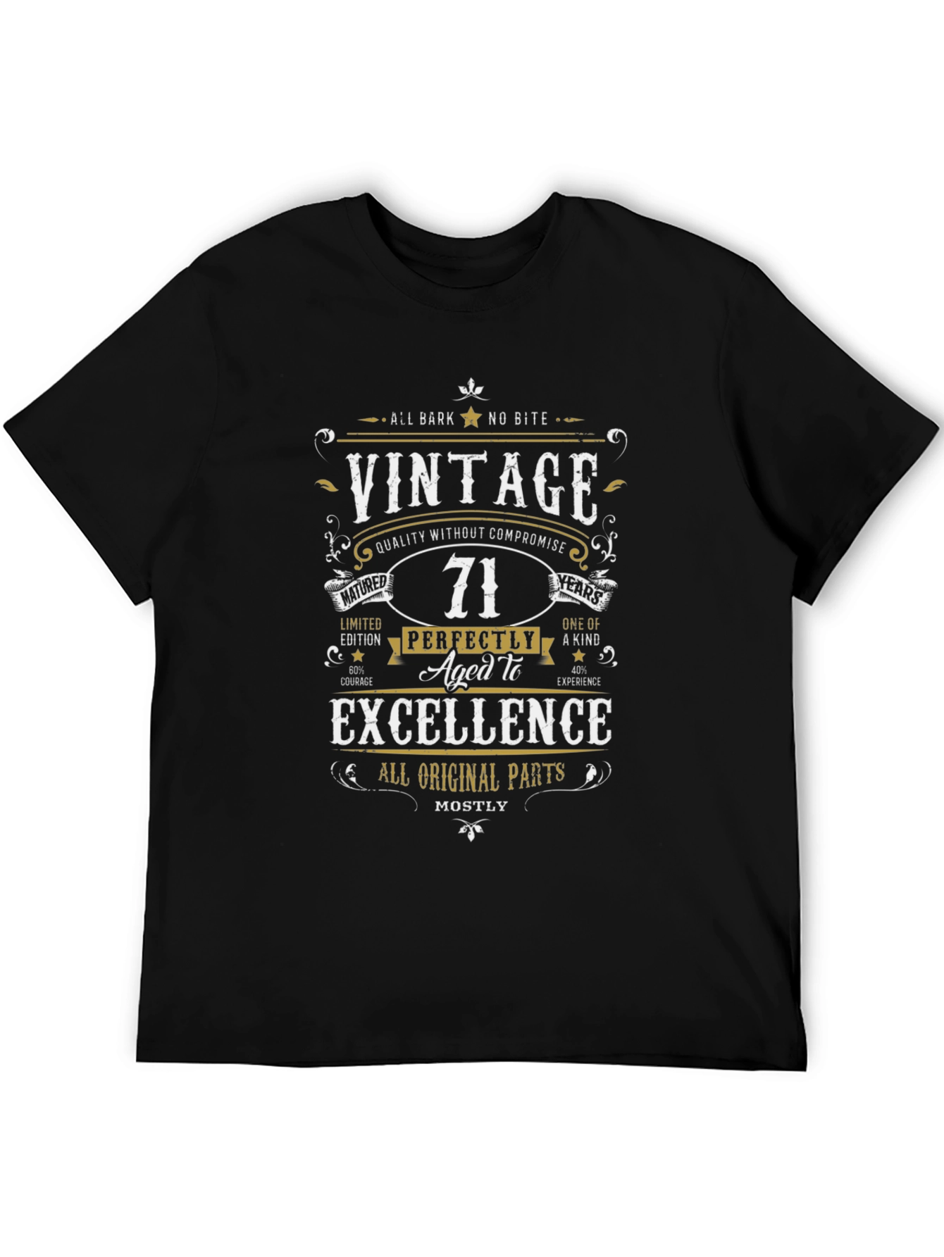 Vintage 71st Birthday T-Shirt - All Original Parts
