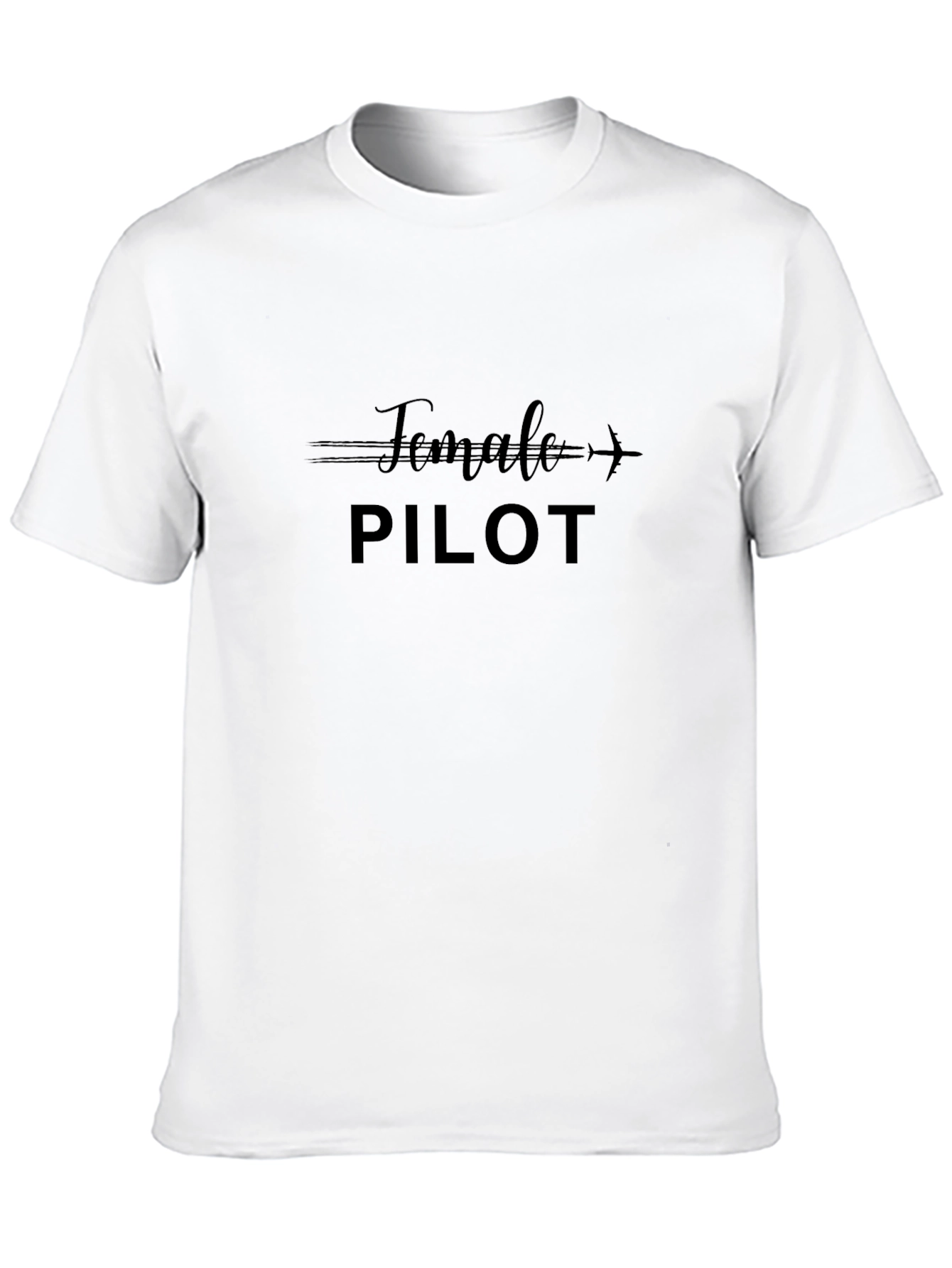 Female Pilot Black T-Shirt