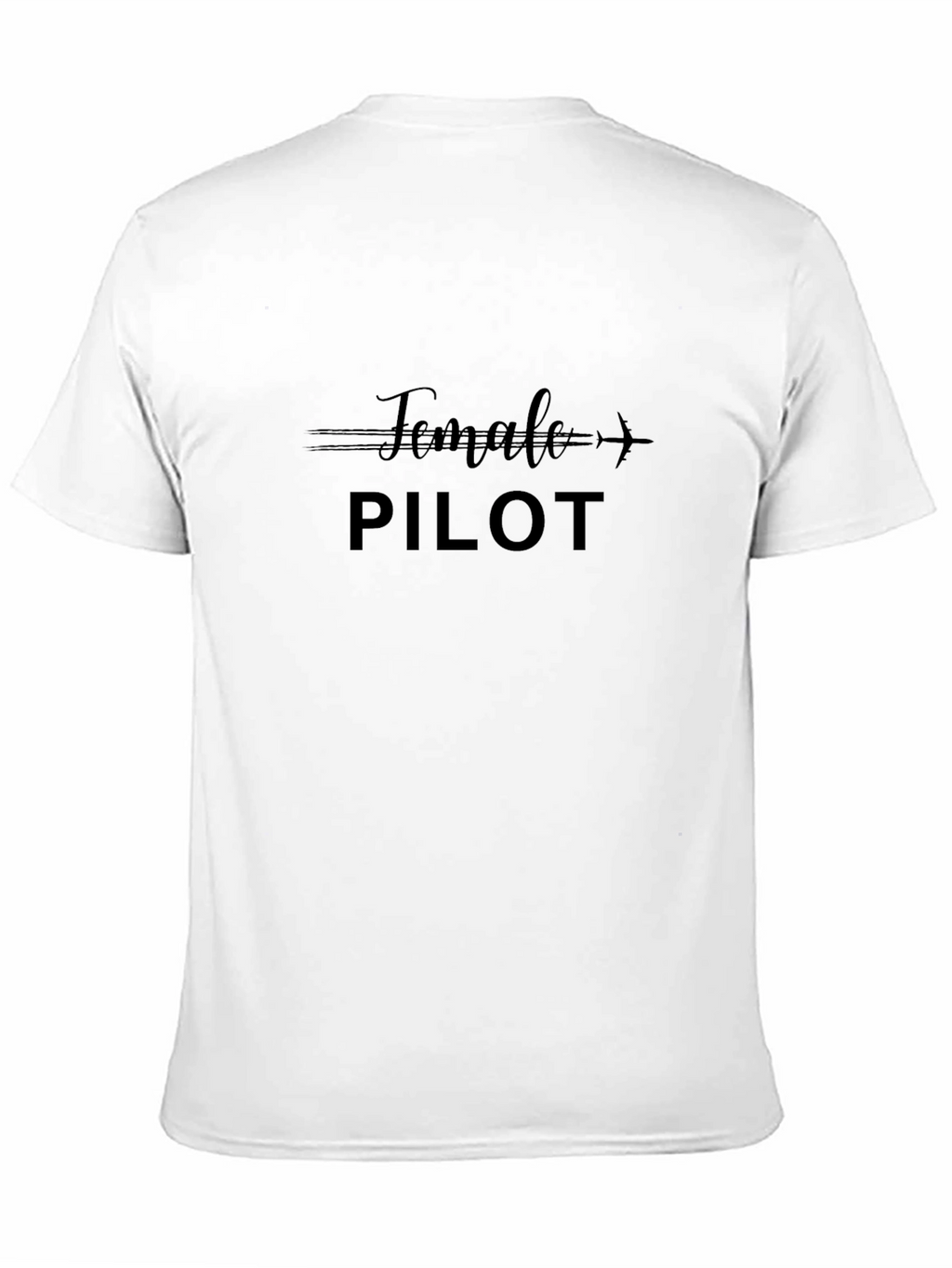 Female Pilot Black T-Shirt
