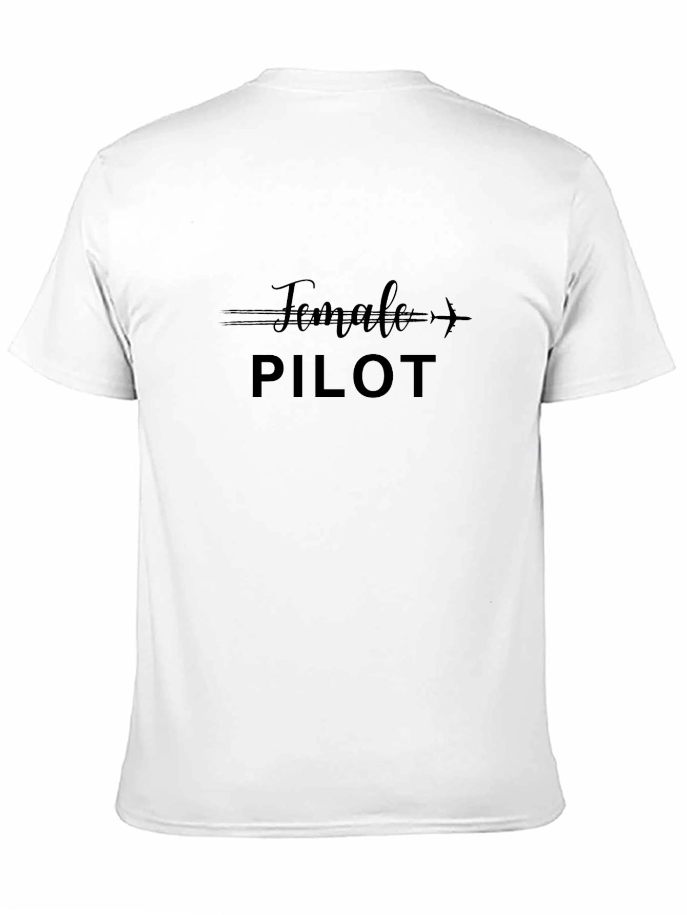 Female Pilot Black T-Shirt