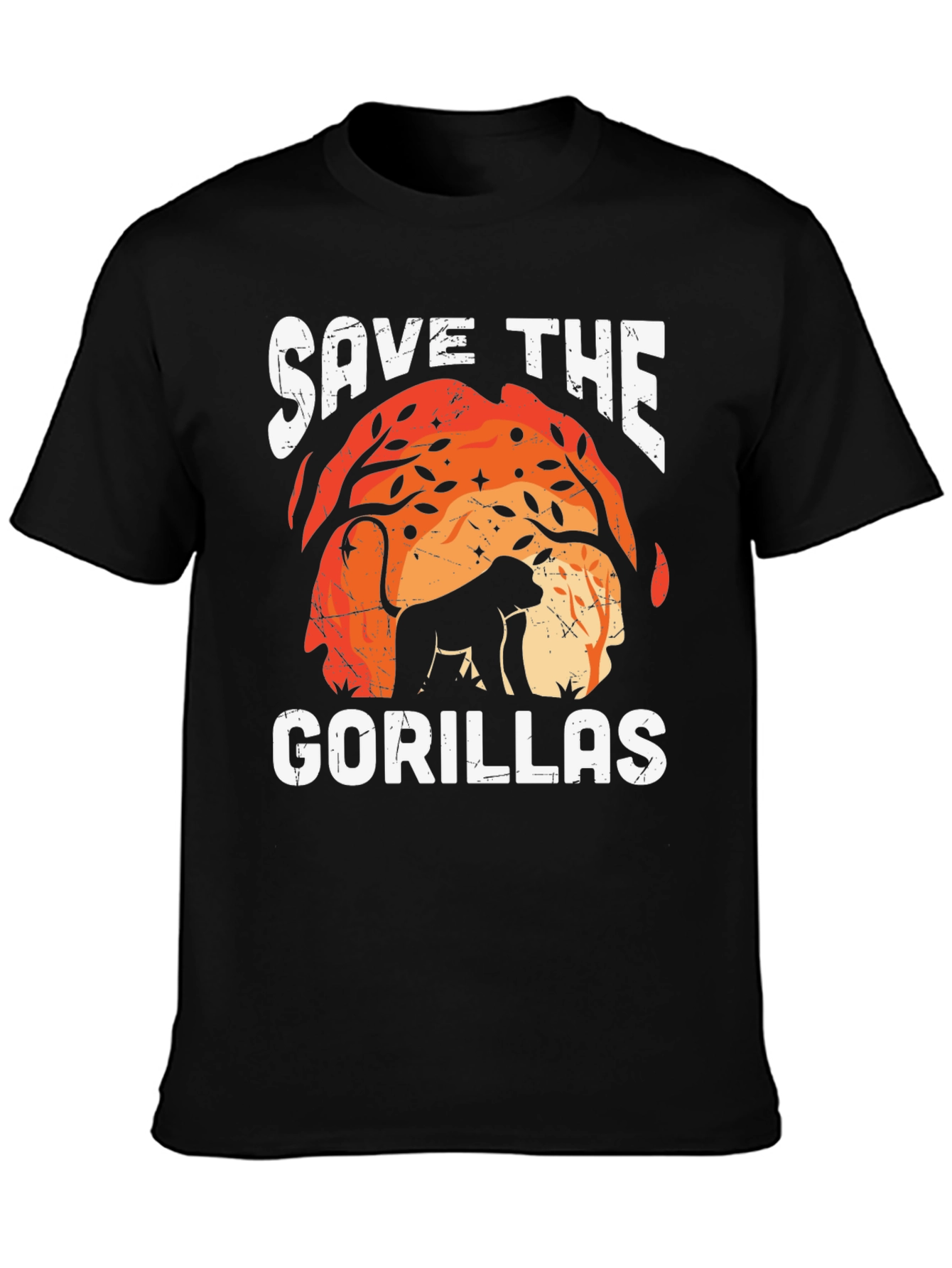 Save the Gorillas Graphic Tee - Black