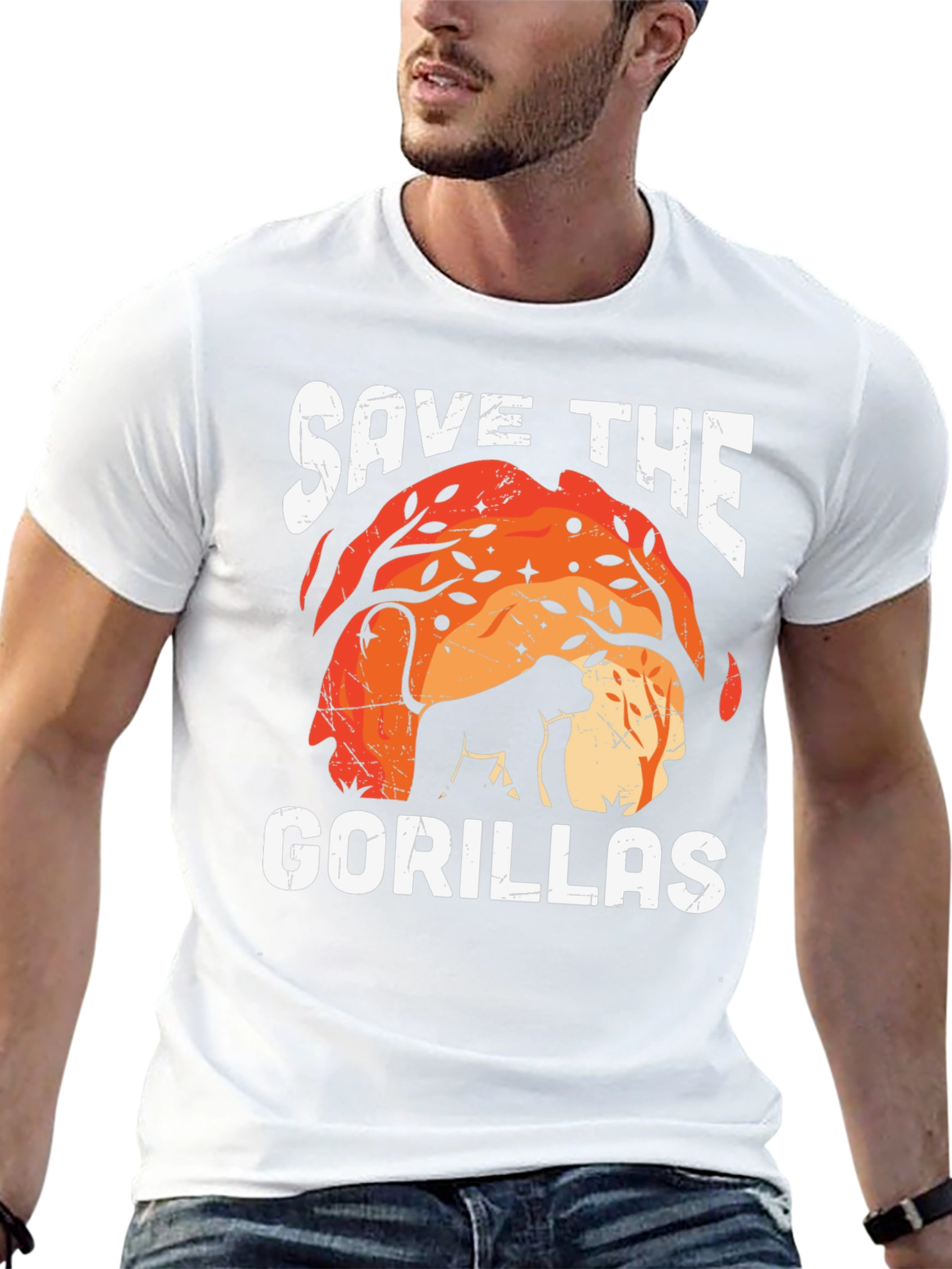 Save the Gorillas Graphic Tee - Black