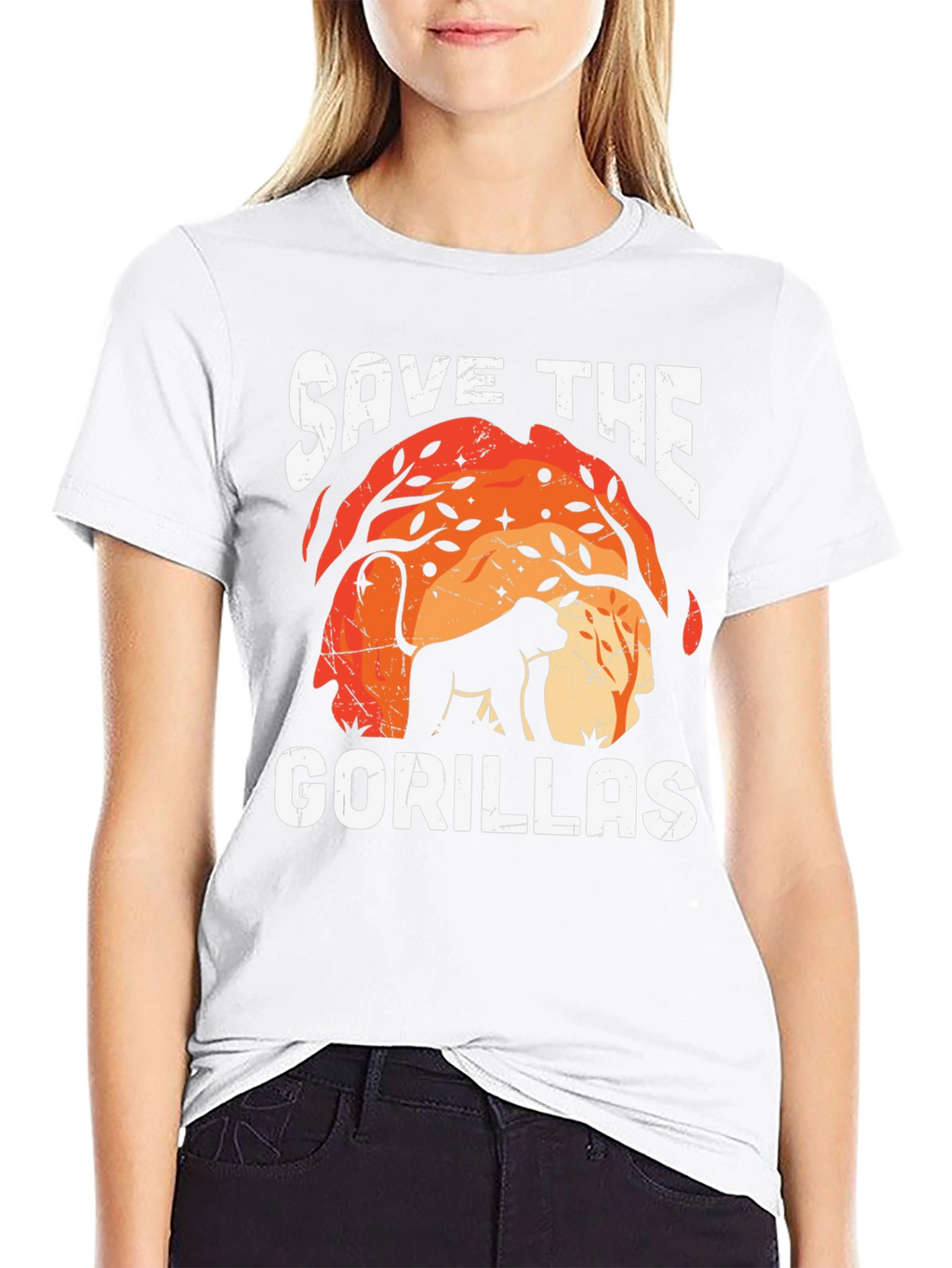Save the Gorillas Graphic Tee - Black