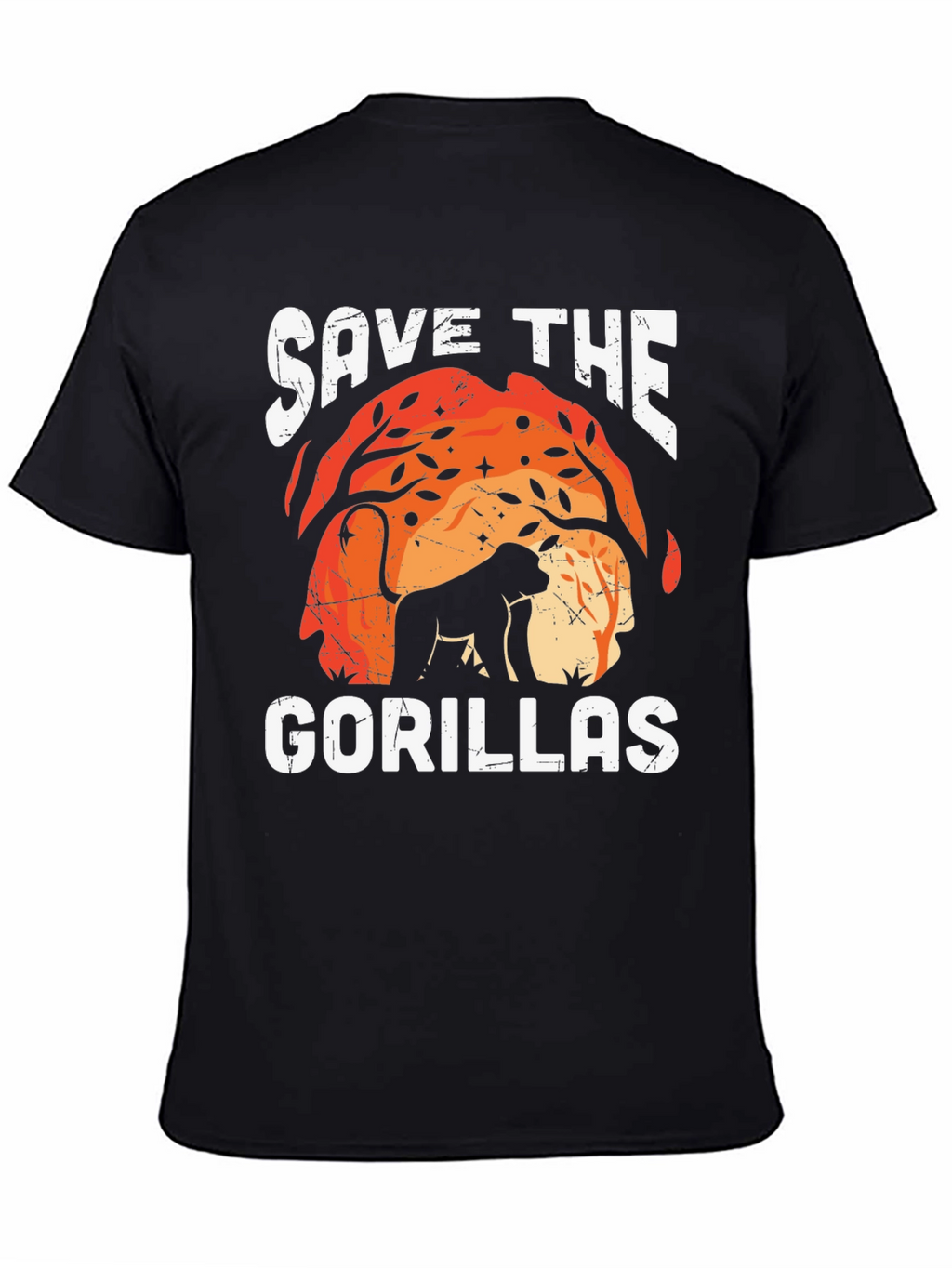 Save the Gorillas Graphic Tee - Black
