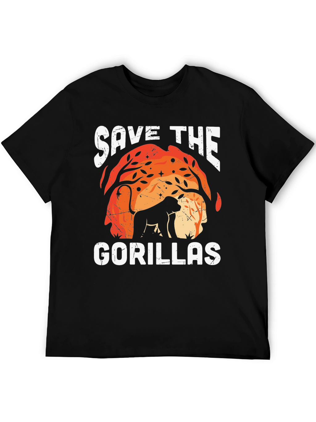 Save the Gorillas Graphic Tee - Black