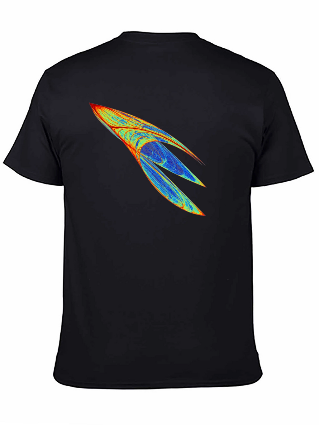 Abstract Rocket Graphic Mens Black Tee