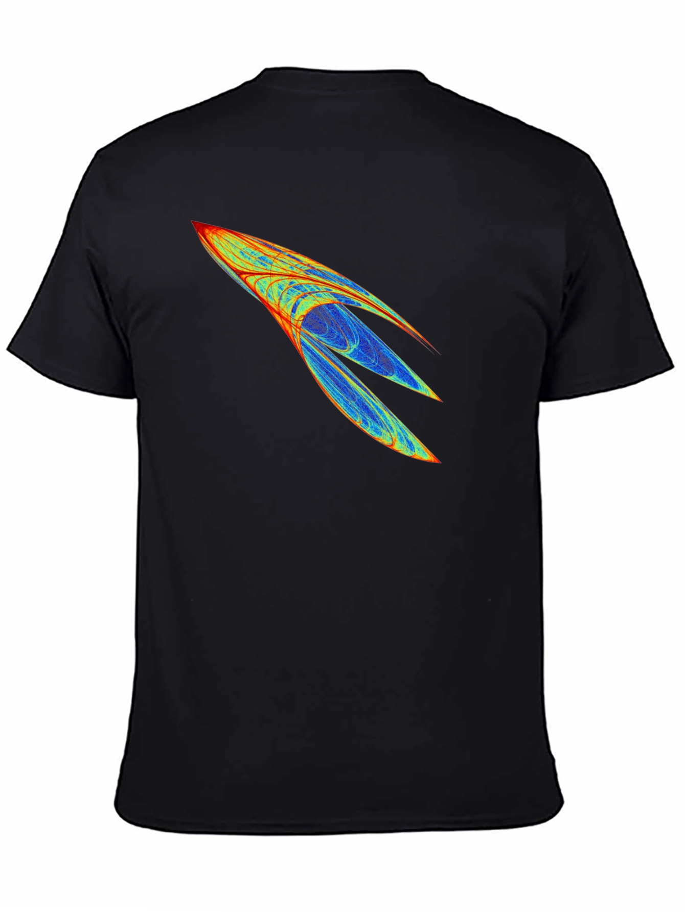 Abstract Rocket Graphic Mens Black Tee