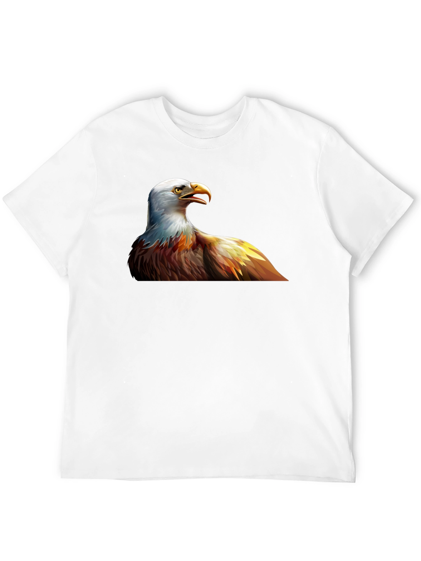 Bald Eagle Graphic Print Black T-Shirt