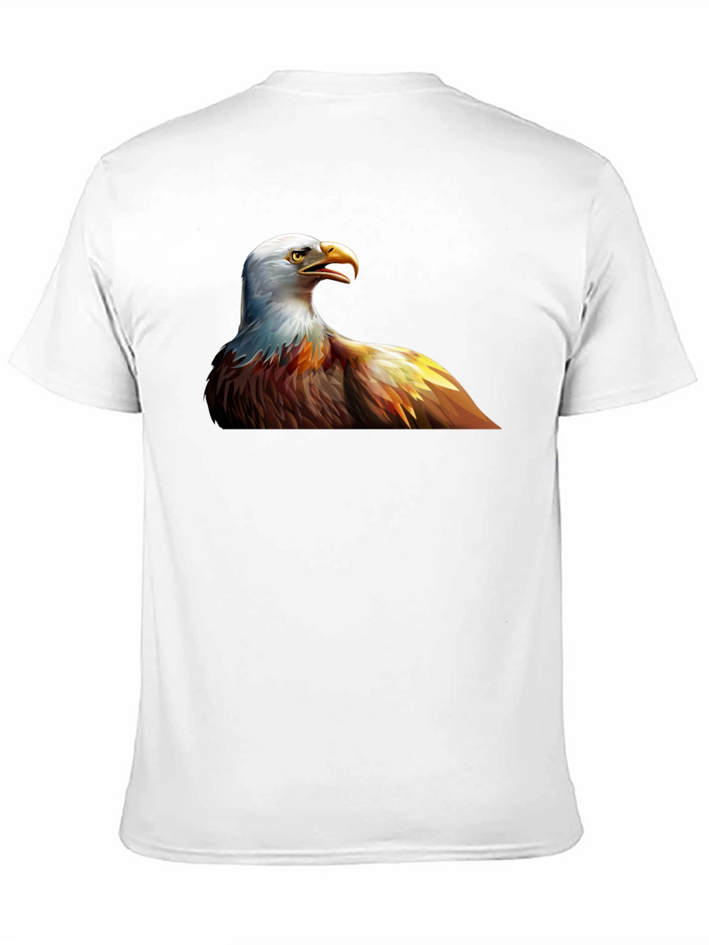 Bald Eagle Graphic Print Black T-Shirt