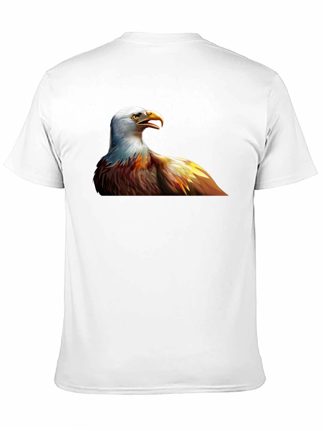 Bald Eagle Graphic Print Black T-Shirt
