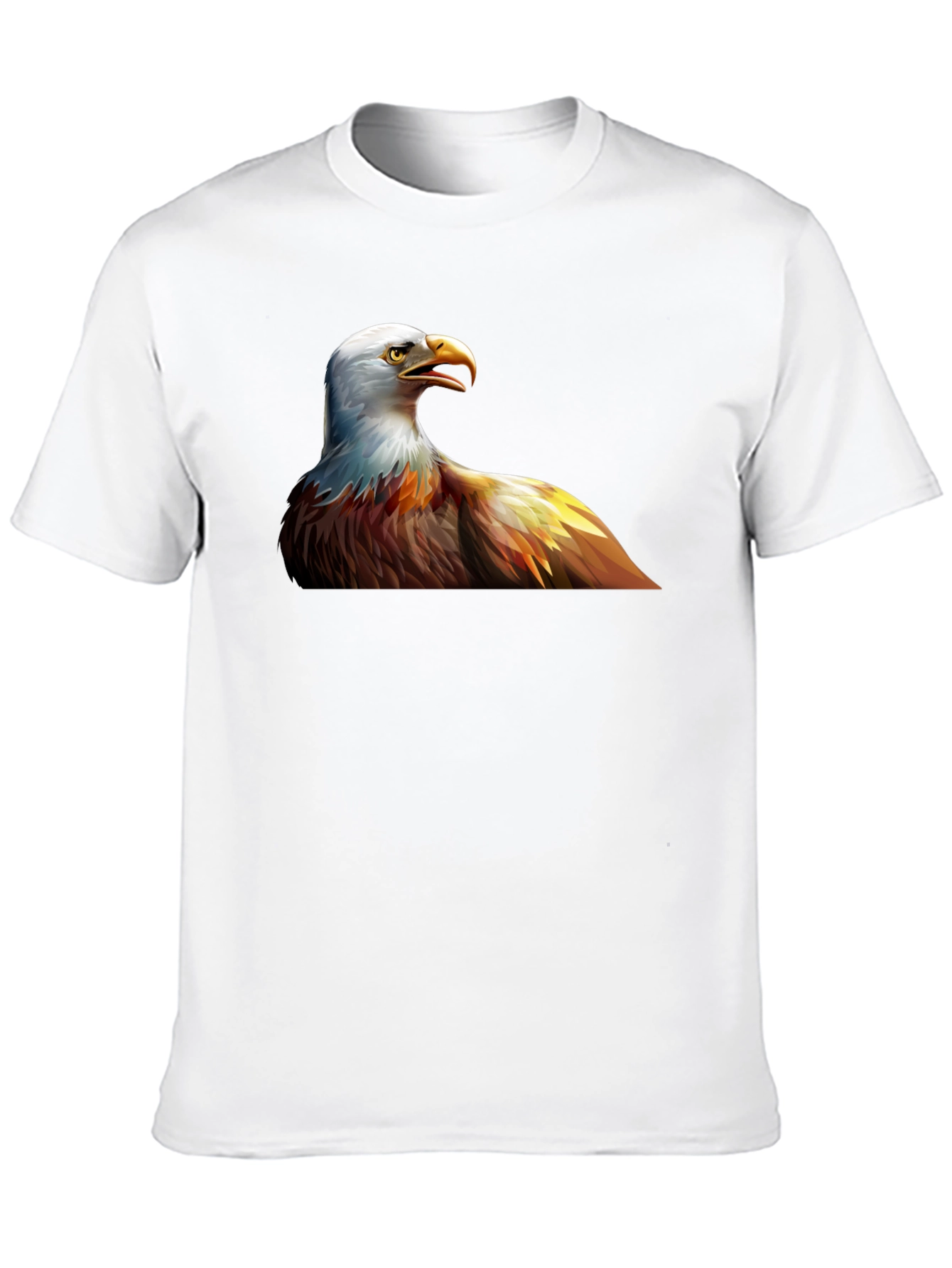 Bald Eagle Graphic Print Black T-Shirt